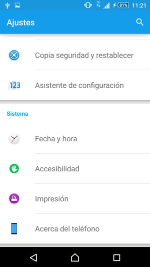 Desplácese y seleccione Acerca del teléfono