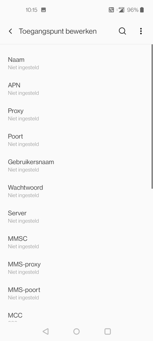 Voer internetgegevens in