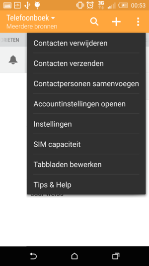 Selecteer Contactpersonen samenvoegen