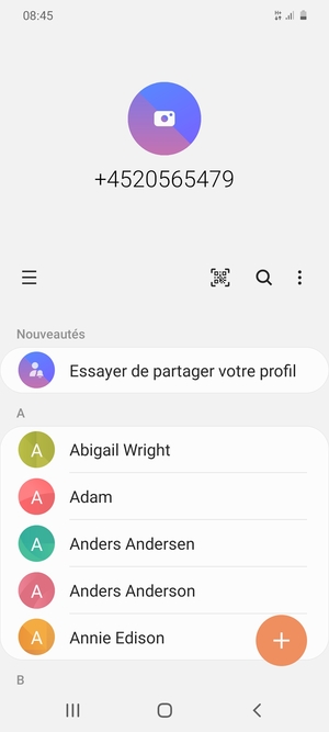 Sélectionnez le bouton du Menu