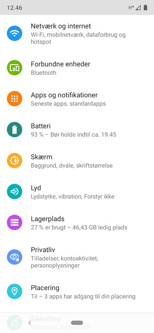Vælg Netværk og internet