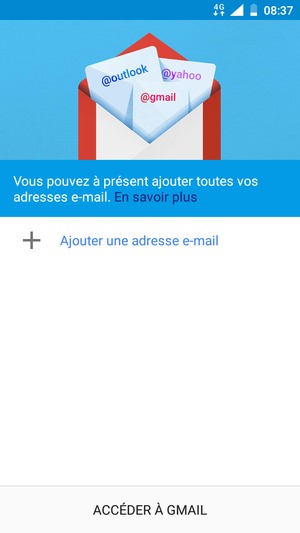 Sélectionnez Ajouter une adresse e-mail