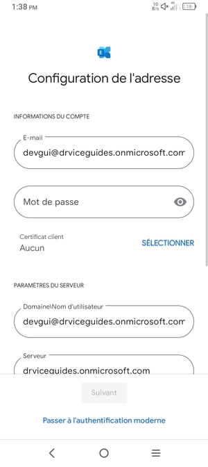 Saisissez votre mot de passe