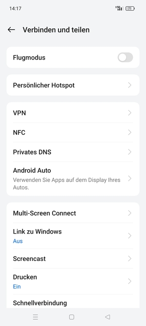 Wählen Sie Persönlicher Hotspot