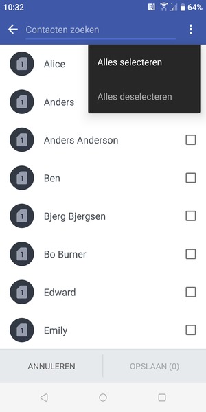 Selecteer Alles selecteren