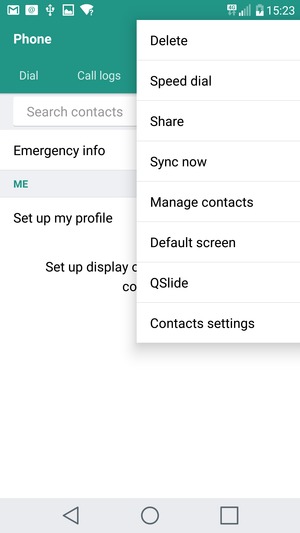 Select Manage contacts