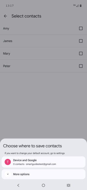 Select  Device and Google