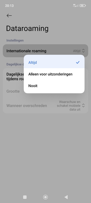 Selecteer uw voorkeursoptie