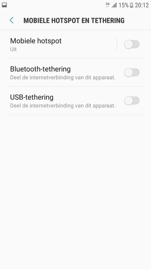 Selecteer Mobiele hotspot