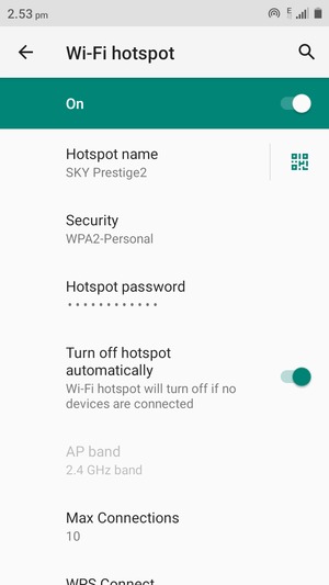 Your phone is now set up for use as a modem