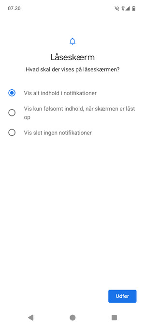 Vælg din foretrukne mulighed og vælg Udfør