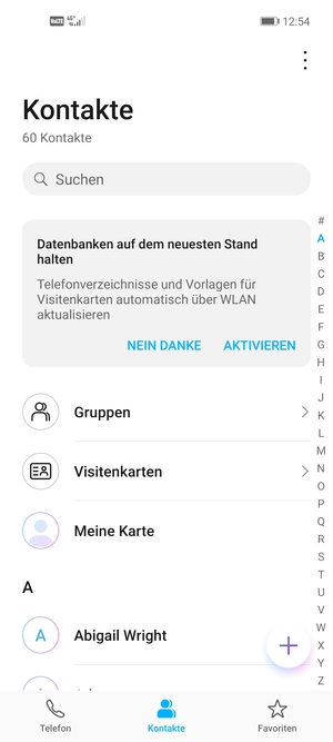 Wählen Sie die Menü-Taste