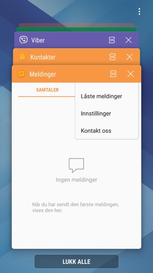 Velg LUKK ALLE