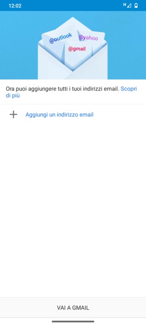 Seleziona Aggiungi un indirizzo email