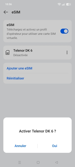 Sélectionnez Oui