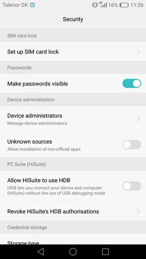 Select Set up SIM card lock
