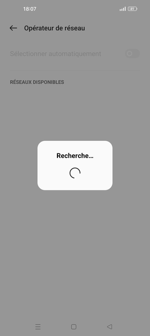 Veuillez attendre la fin de la recherche