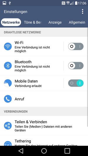 Wählen Sie Allgemein