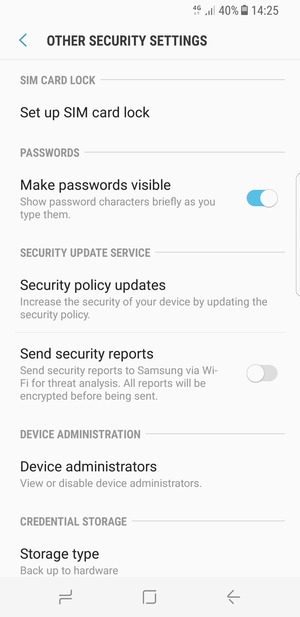 Select Set up SIM card lock