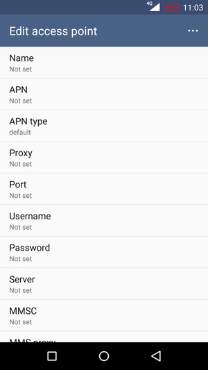 Enter Internet information