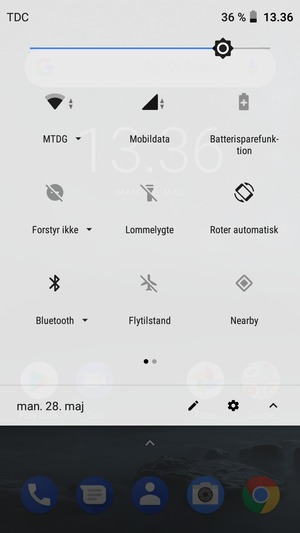 Slå Wi-Fi og Bluetooth fra