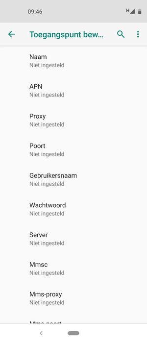 Voer internetgegevens in