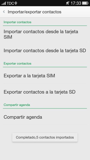 Sus contactos han sido añadidos a su OPPO