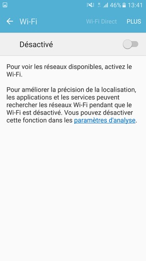 Activer le Wi-Fi