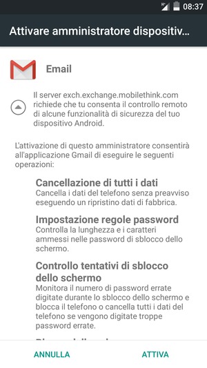 Seleziona ATTIVA
