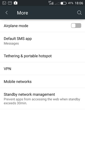 Select Tethering & portable hotspot