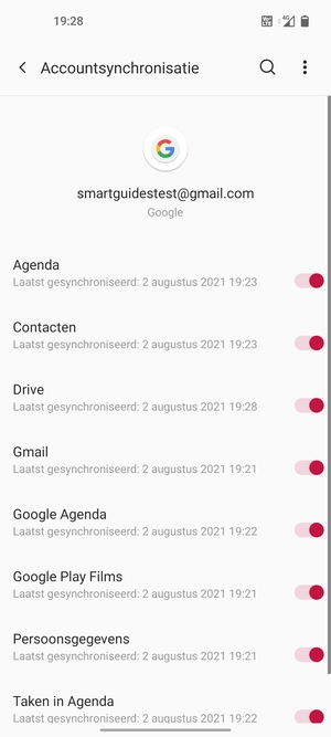 Zorg ervoor dat Contacten geselecteerd is