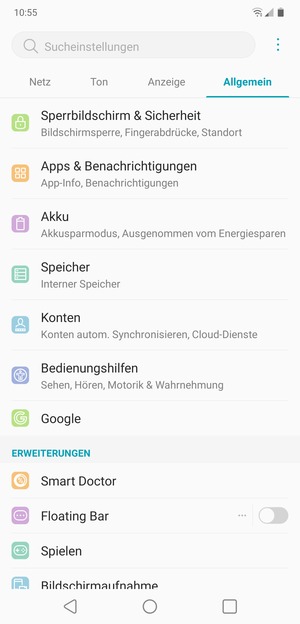 Wählen Sie Sperrbildschirm & Sicherheit