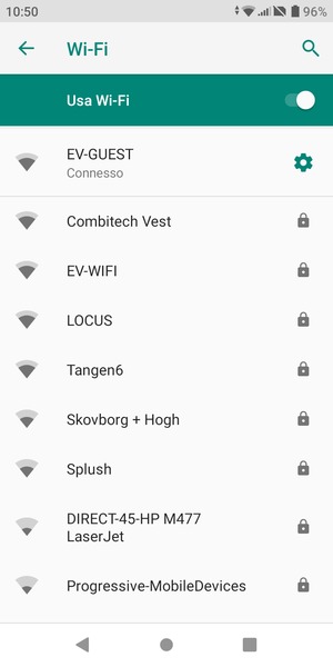Ora sei connesso alla rete Wi-Fi