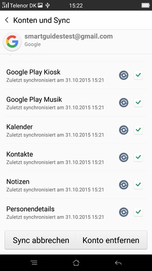 Ihre Daten werden synchronisiert