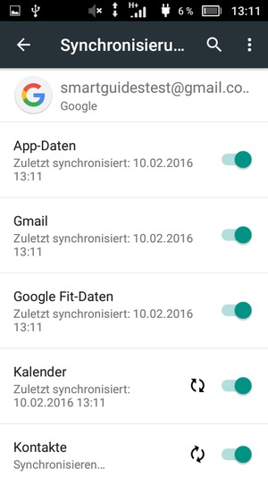 Ihre Kontakte von Google werden nun auf Ihr Doro synchronisiert