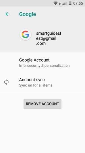 Select Account sync