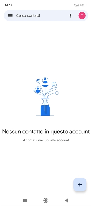 Seleziona il tuo account