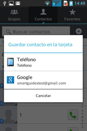 Seleccione su cuenta Google