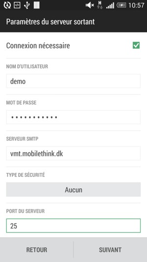 Décochez la case Connexion nécessaire