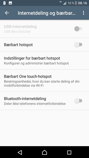 Vælg Indstillinger for bærbart hotspot