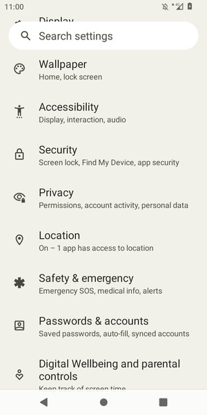 Scroll to and select Location