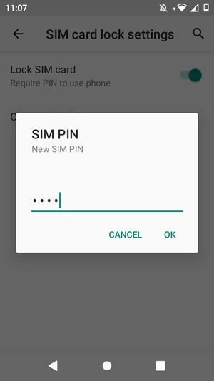 Enter your New SIM PIN and select OK
