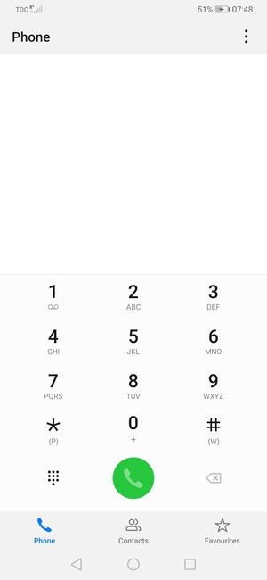 Press and hold the number 1