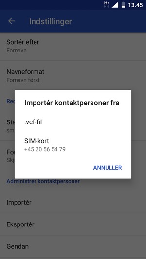 Vælg SIM-kort