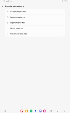 Seleccione Importar  contactos