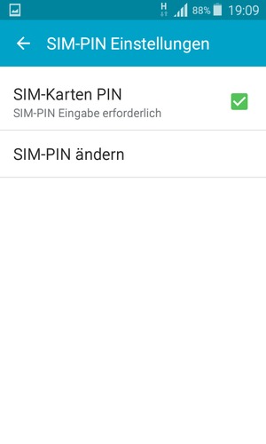 Wählen Sie SIM-PIN ändern