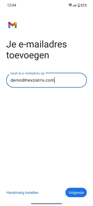 Voer uw e-mailadres in en selecteer Volgende