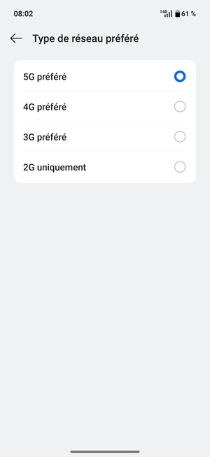 Sélectionnez votre option préférée