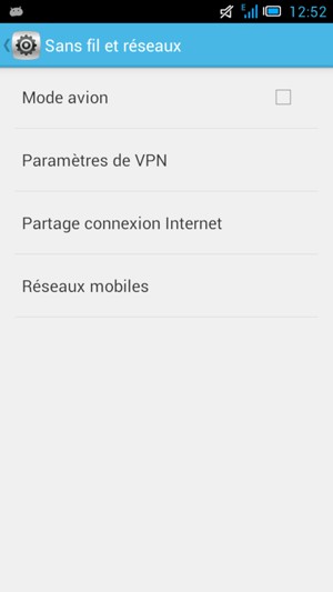 Sélectionnez Réseaux mobiles