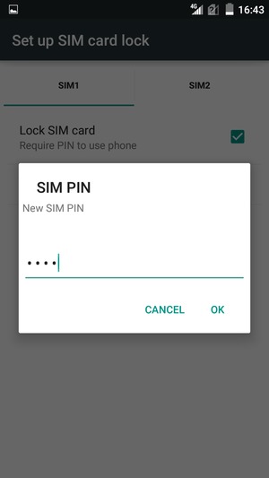 Enter your New SIM PIN and select OK